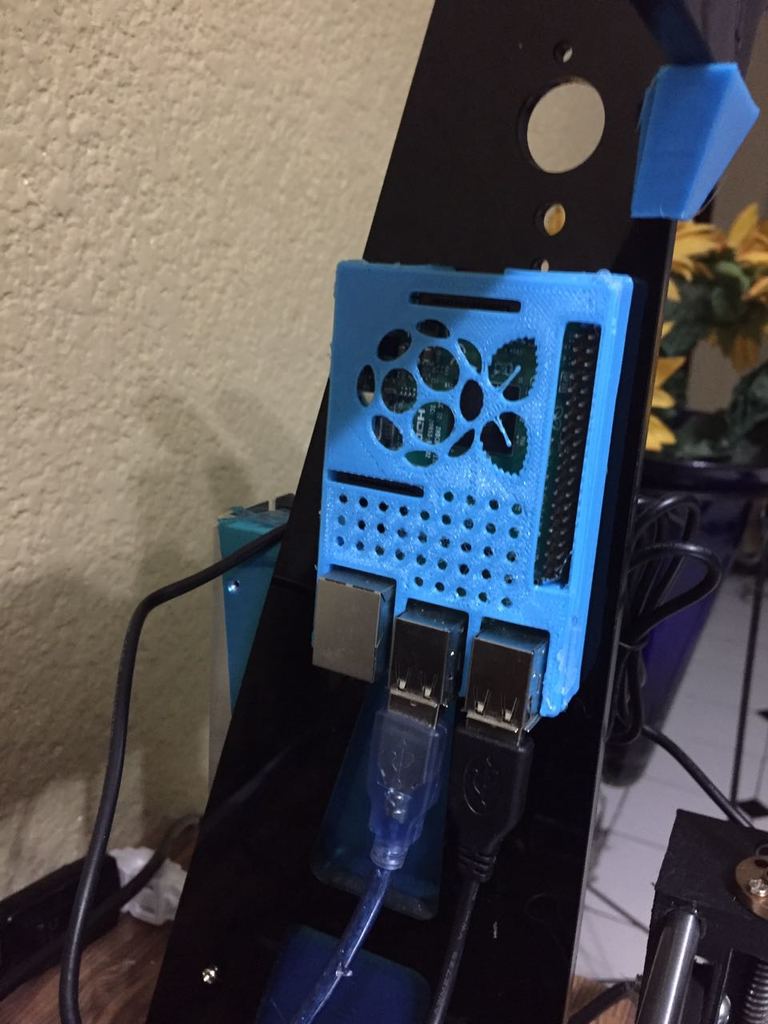 Raspberry case for mount in 3d printer