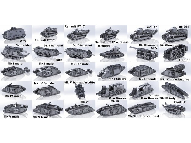1200 Wwi Tanks And Vehicles