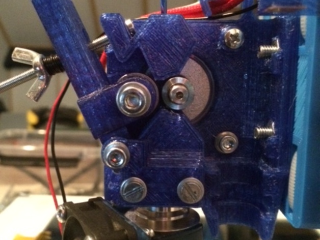 Prusa i3 reworked 1.5 1.75 mm body extruder adapted for E3D V6 and MK8 Drive Gear