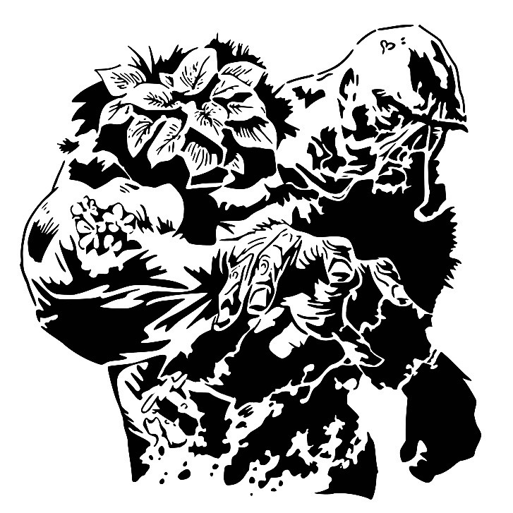Swamp Thing stencil