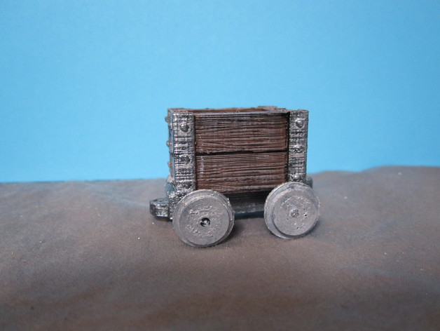 Mine cart parts for use with hirtst arts wood planks or a full printed cart
