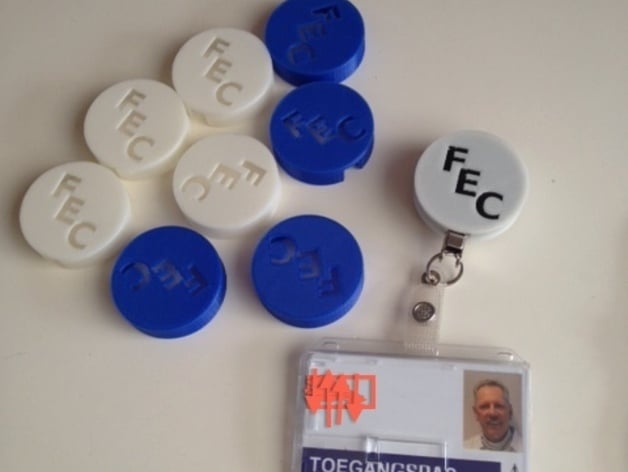 FEC retractable badge holder clip