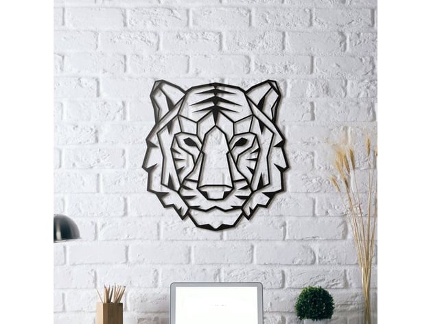 Tiger Wall Sculpture 2D