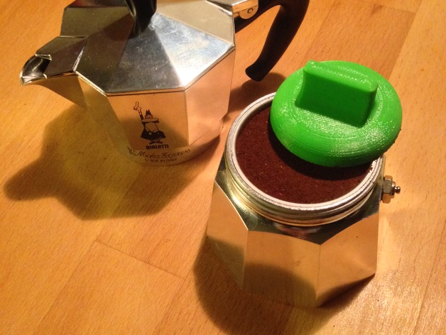 Bialetti 3 Cup Moka Maker Coffee Tamper