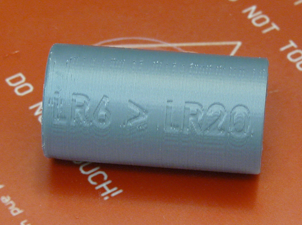 LR6 to LR20 battery adapter