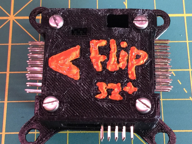 Flip32+ Top and Bottom Case - Angled Pins