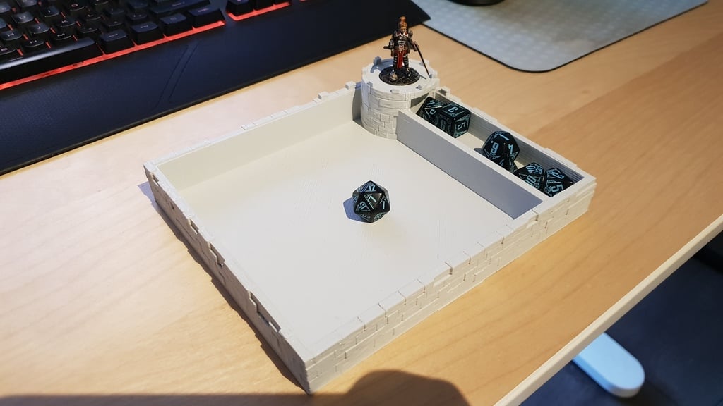 Dice tray "Fort" (with mini display)