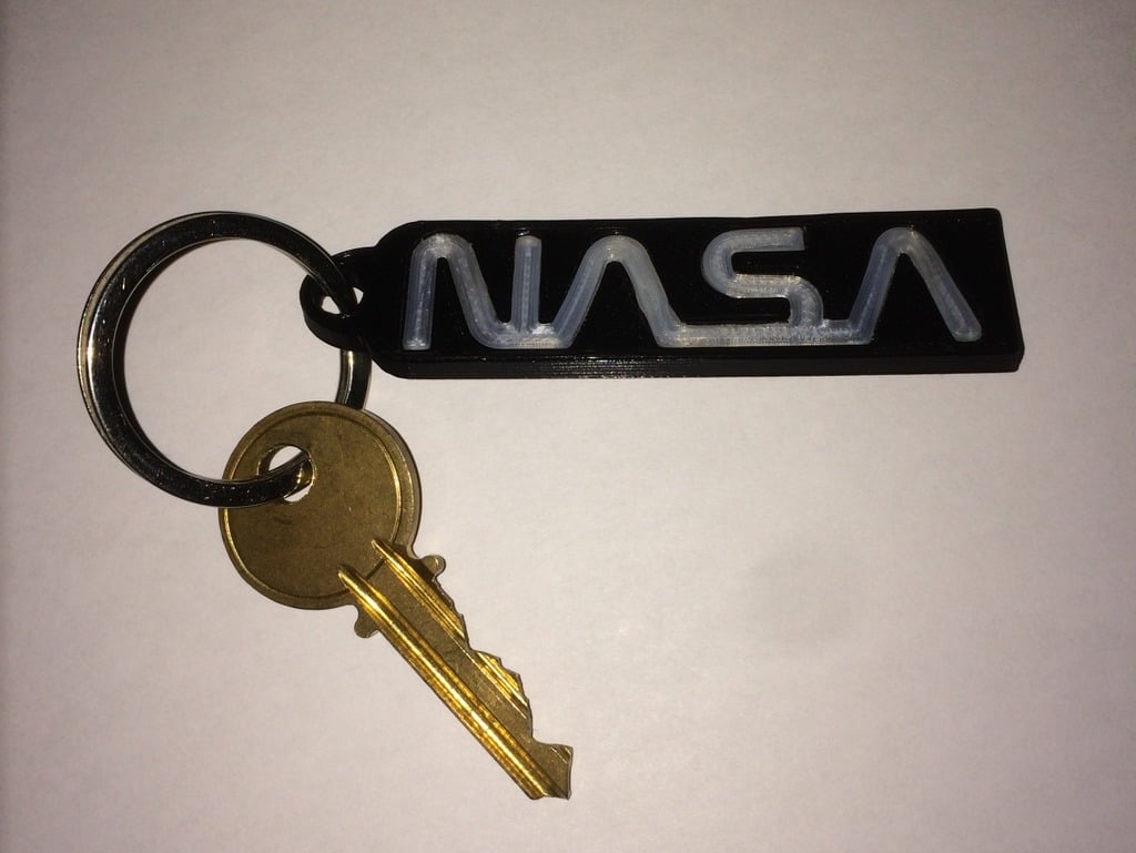 Nasa keychain with inlay