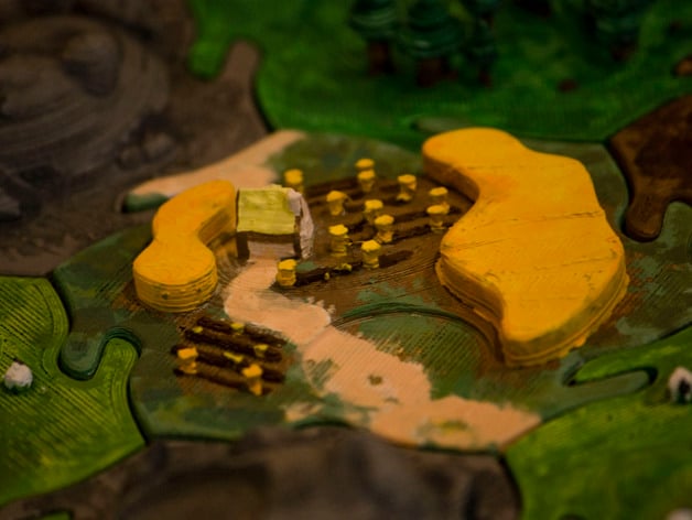 Catan Wheat Tiles - Warcraft Inspired