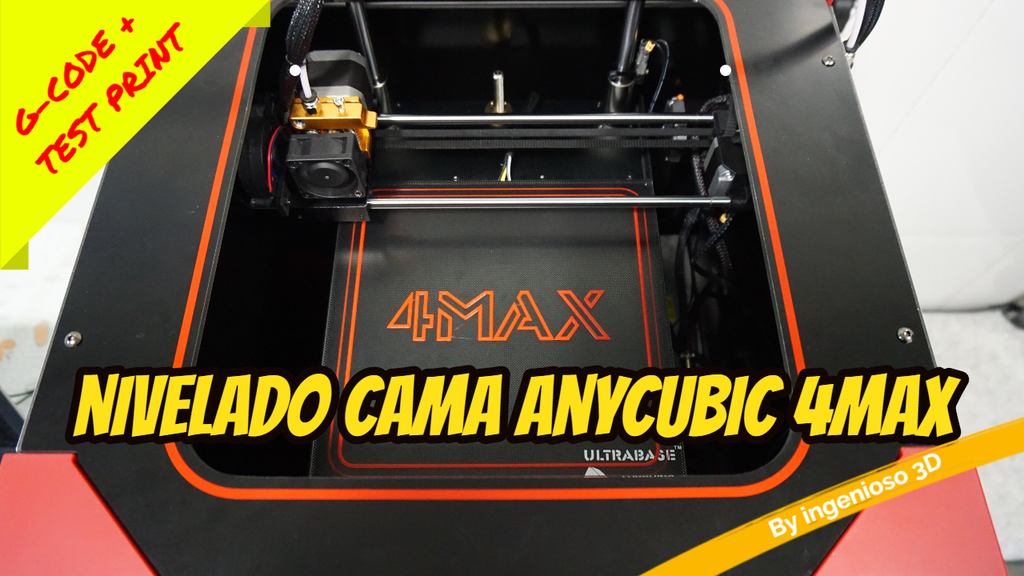 Anycubic 4MAX BED LEVELING G-CODE + TEST PRINT + LCD STEPS