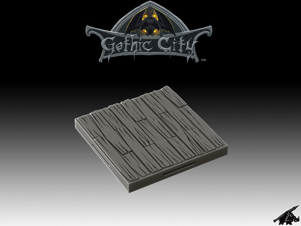 Tilescape GOTHIC CITY Wood Floor Tile - Our New KICKSTARTER is Now LIVE!!!!
