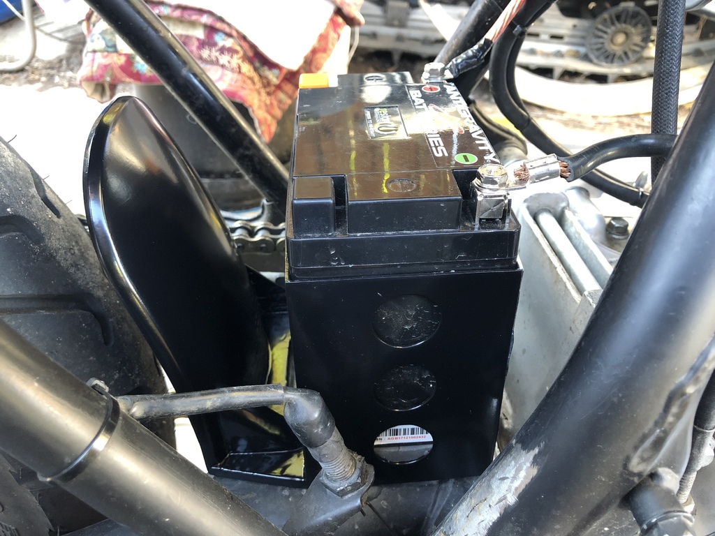  CB750 DOHC battery box with mini fender .