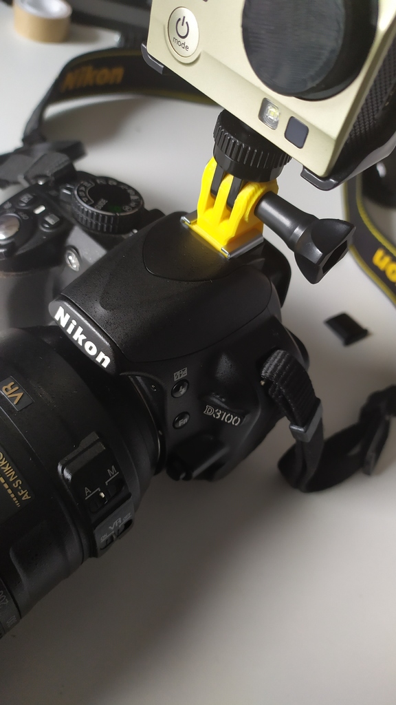 Cam support for Nikon flash slide