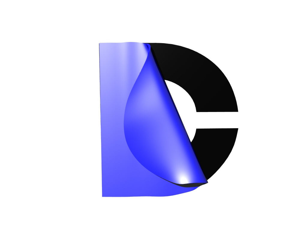 DC Logo in 3D