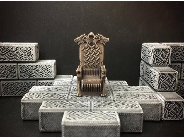 Image of Delving Decor: Wolf Throne (28mm/Heroic scale)