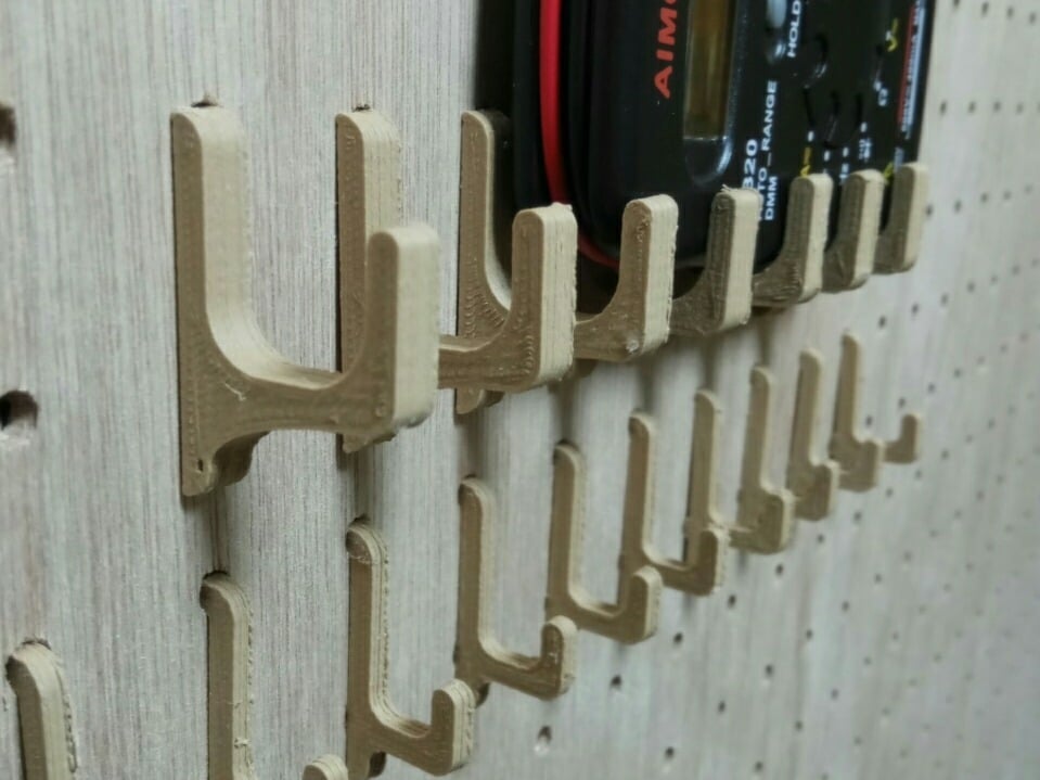 Pegboard hook for 5mm/25mm pegboards
