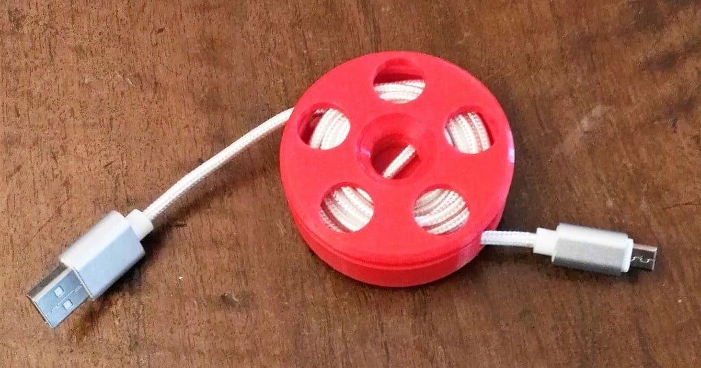 USB cable reel by Robine - Thingiverse