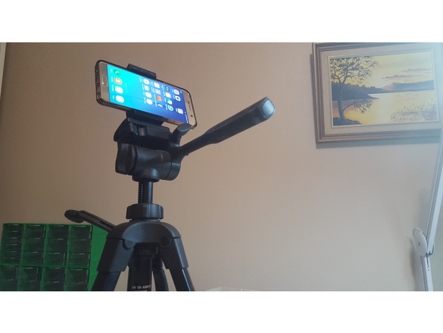 Cellphone Holder for Tripod Mounting - Spring Loaded