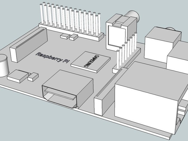 Raspberry Pi Sketchup model to scale