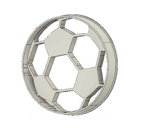 Soccer ball cookie cutter