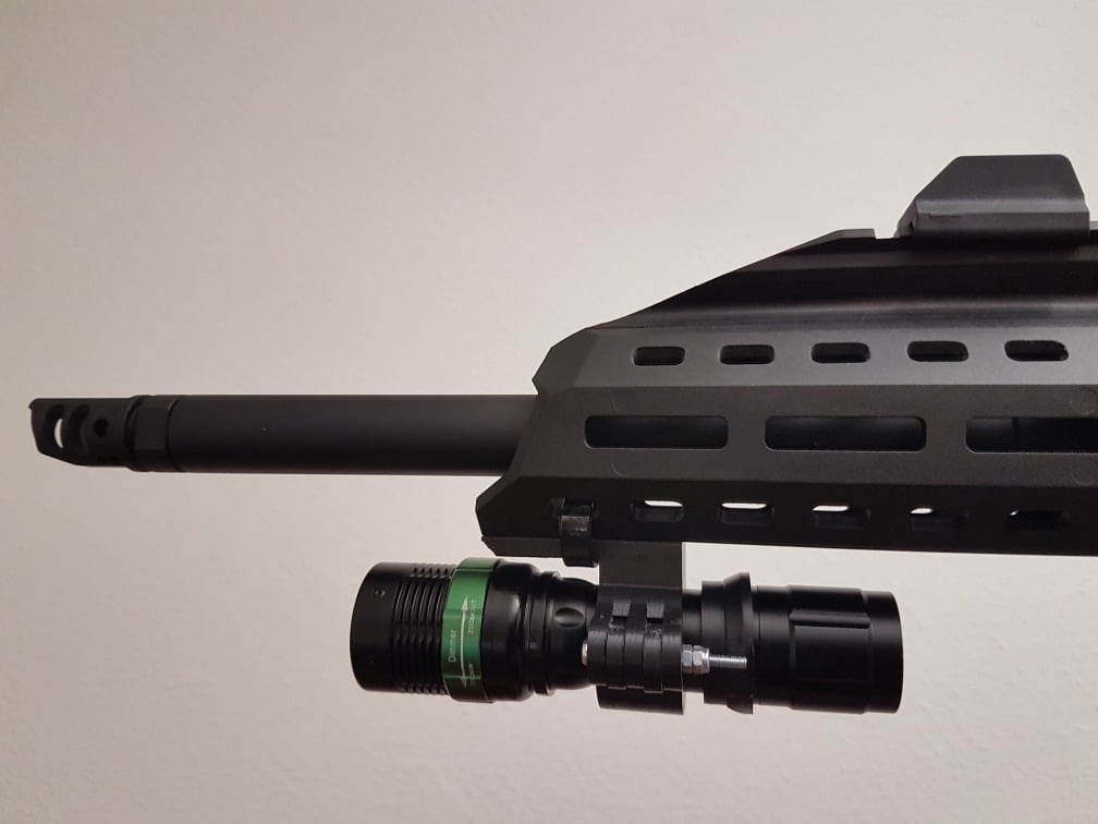 Flashlight holder for Evo 3 A1 Scorpion airsoft replica