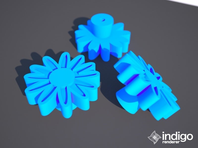 Simple flower cabinet door knob