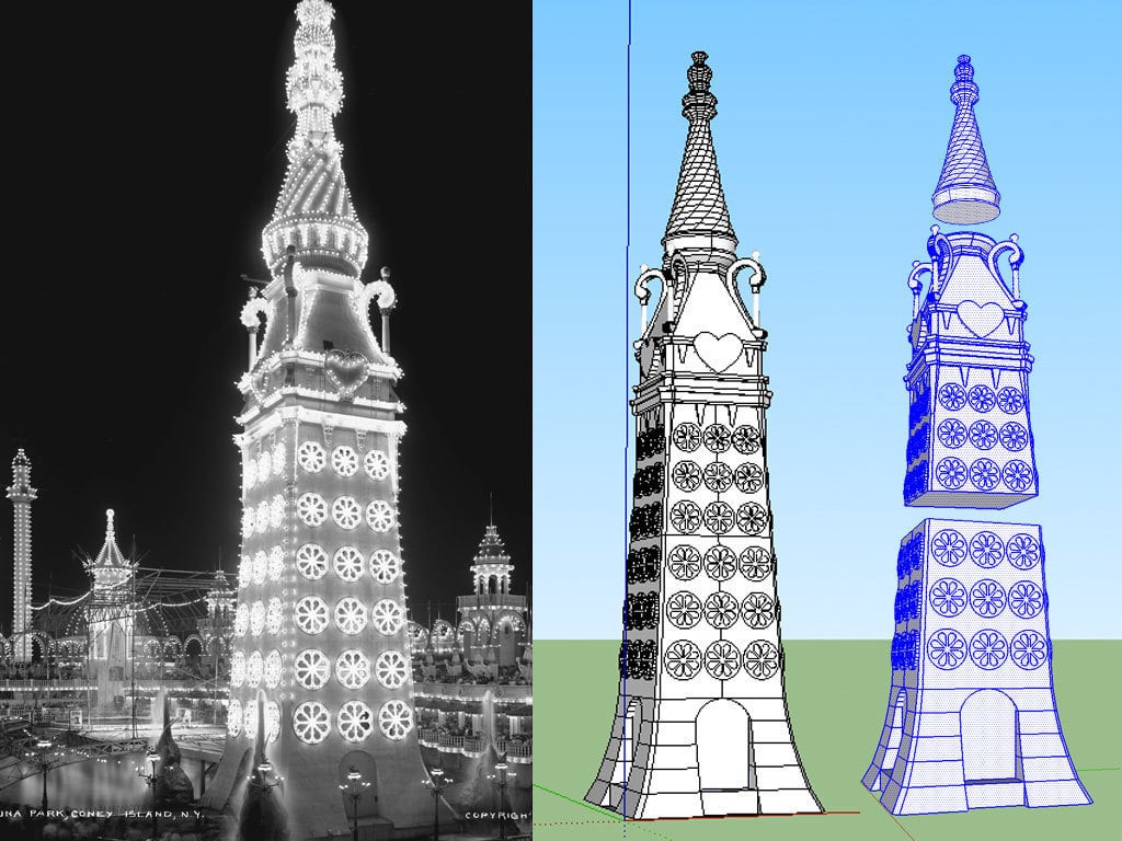 Luna Park Electric Tower- Coney Island Play Set