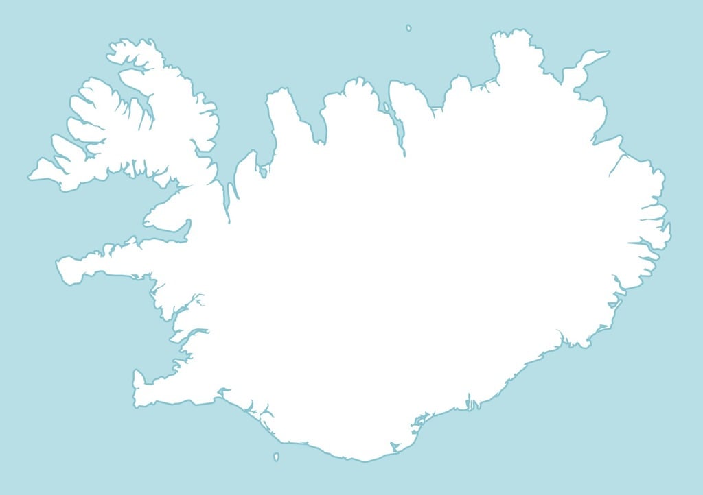 Iceland Laser Cut Map