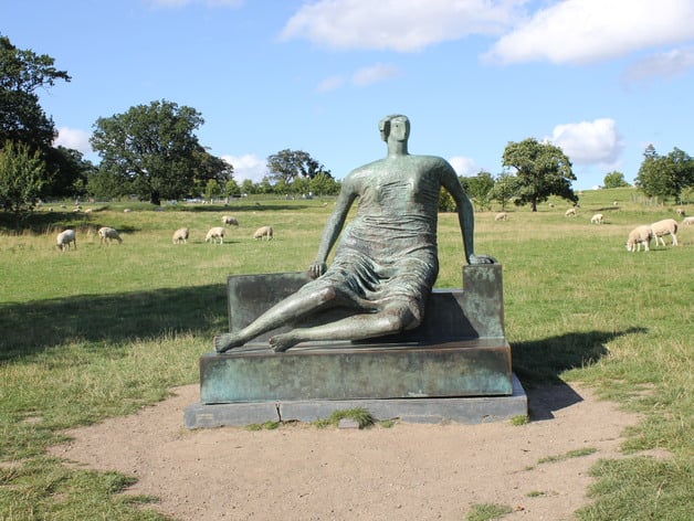 "Old Flo / Draped Seated Woman" by Henry Moore