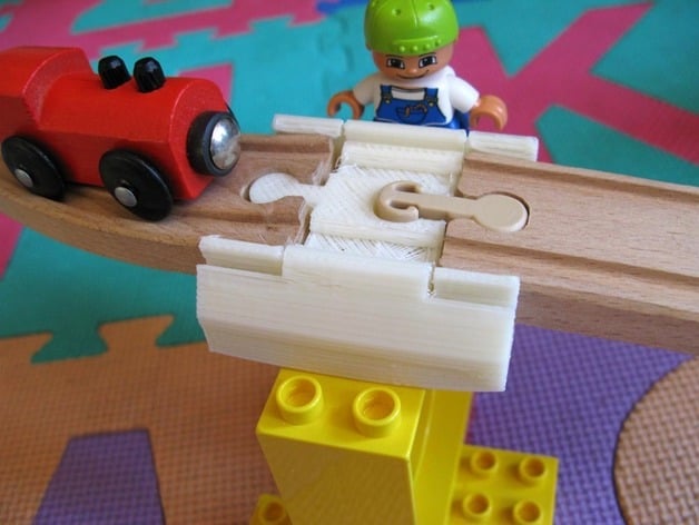 duplo wooden train track adapter