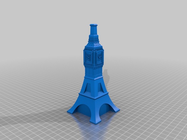 Eiffel Tower/ Big Ben/ London Monument Hybrid.
