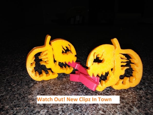 Pumpkin Jack o Lantern Clipz, Halloween Ready, Snack Ready, Flame On!