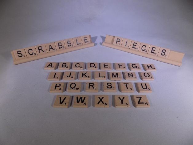 SCRABBLE Pieces and Rack