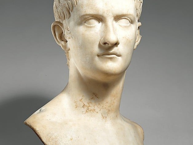Marble portrait bust of the emperor Gaius, known as Caligula