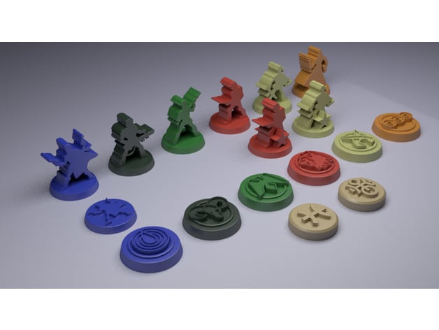 Dune Boardgame - all figures and clan tokens