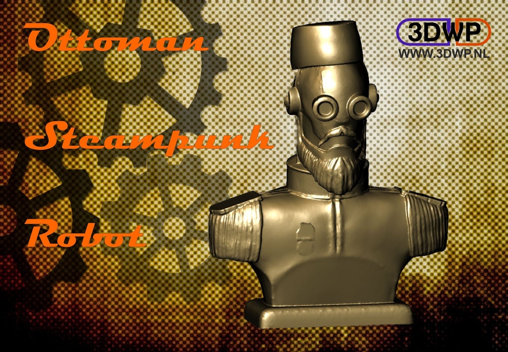 Ottoman Steampunk Robot Bust