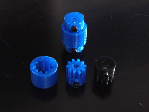 Gear coupling for 5mm shaft