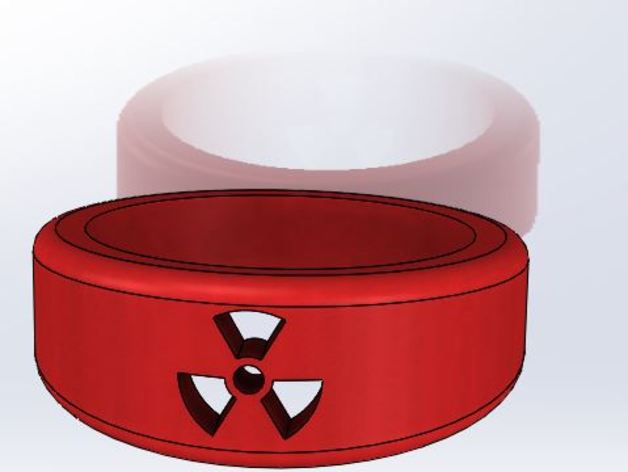 radiation symbol ring