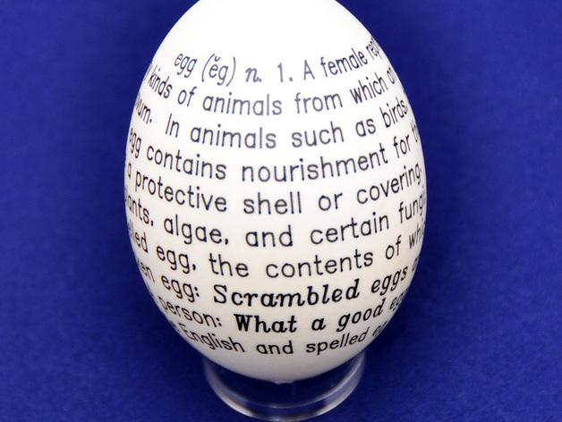 Eggbot 'Egg' (noun, definition thereof)