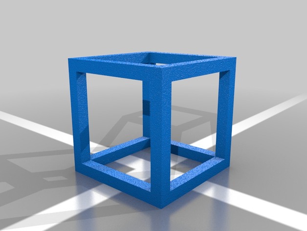 3D empty cube size 1 20% filament