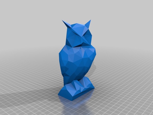 Low Poly Owl Statue