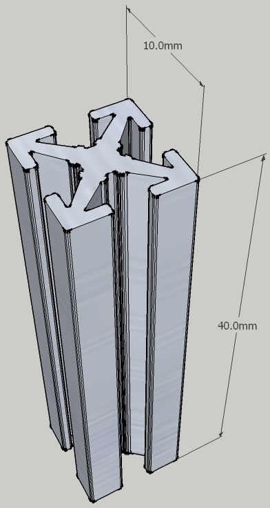 Mini-T beams by Makerbeam