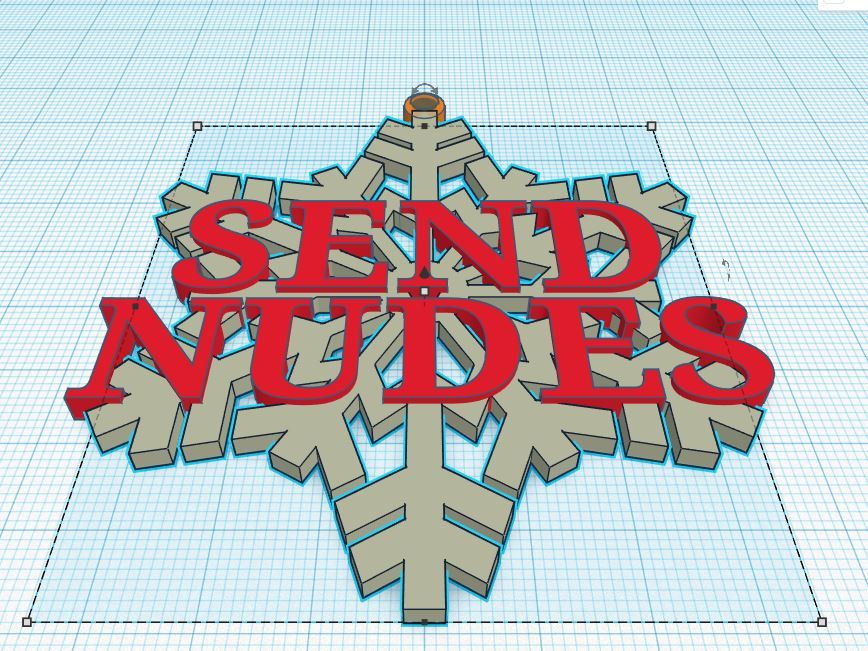 Send Nudes Snowflake Ornament